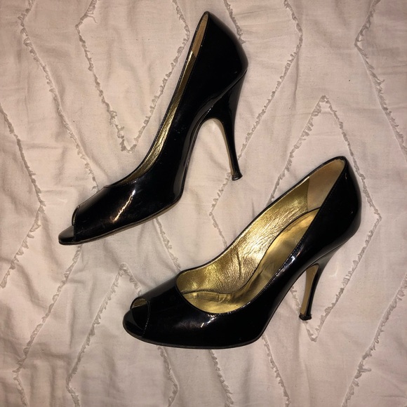 Dolce & Gabbana Black Peep Toe Pumps - Picture 3 of 7